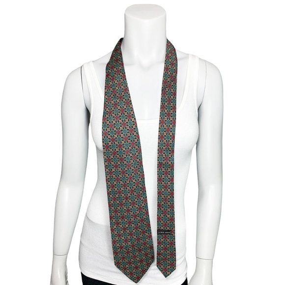 GIORGIO ARMANI Silk Kaleidoscope Folk Floral Print Tie - Picture 4 of 8